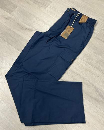 Pantaloni uomo cargo Sea Barrier in cotone con coulisse e tasconi