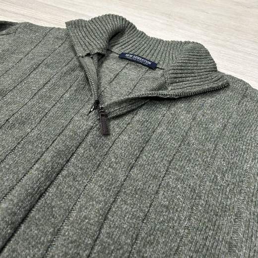 Maglione uomo mezza zip in misto lana