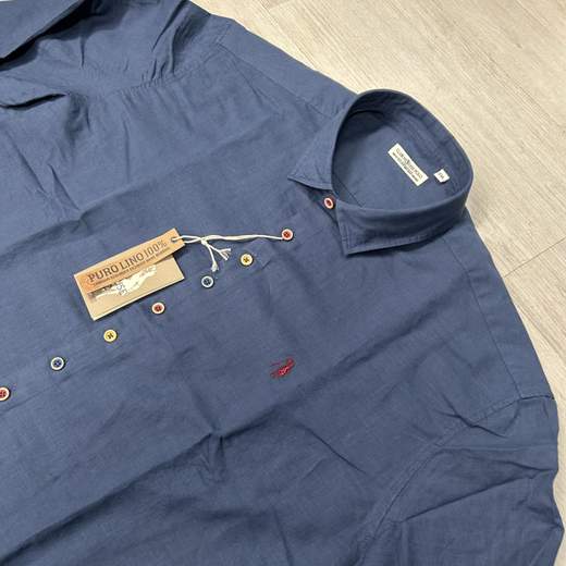 Camicia uomo 100% Lino leggera e traspirante - taglie grandi Club House Polo