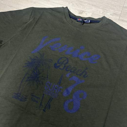 T-shirt in cotone traspirante da uomo con stampa frontale - Maxfort