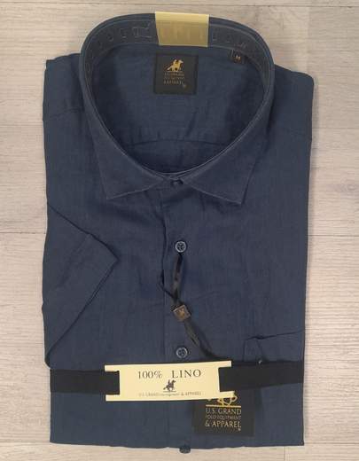 Camicia mezza manica 100% Lino U.S. Grand Polo articolo USC749