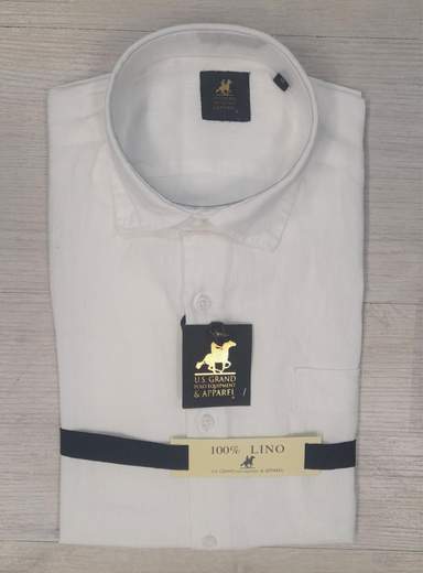 Camicia mezza manica 100% Lino U.S. Grand Polo articolo USC749