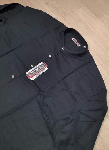 Camicia manica lunga con collo alla koreana 100% Lino No Way Sport articolo 20105/CONF