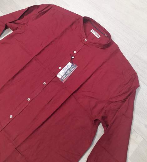 Camicia manica lunga con collo alla koreana 100% Lino No Way Sport articolo 20105/CONF