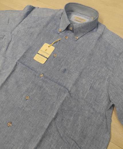 Camicia mezza manica in lino cotone Sea Barrier articolo FAR