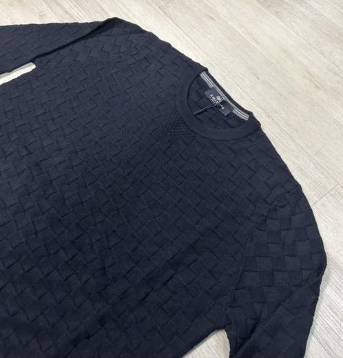 Maglione uomo Il Granchio invernale a girocollo con lavorazione a quadri