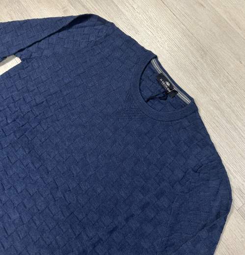 Maglione uomo Il Granchio invernale a girocollo con lavorazione a quadri
