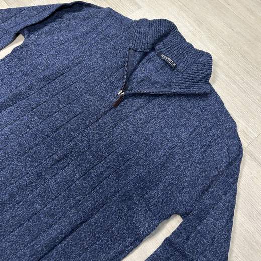 Maglione uomo mezza zip in misto lana