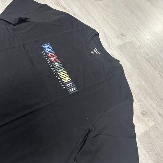 T-shirt uomo taglie grandi Jack&Jones, con logo stampato sul petto