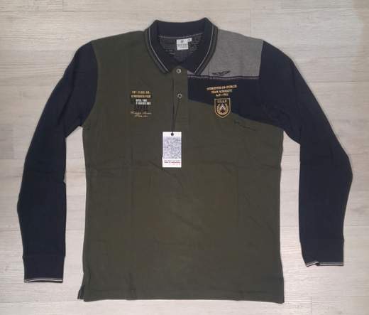 Polo manica lunga, bicolor No Way Sport articolo JR23828