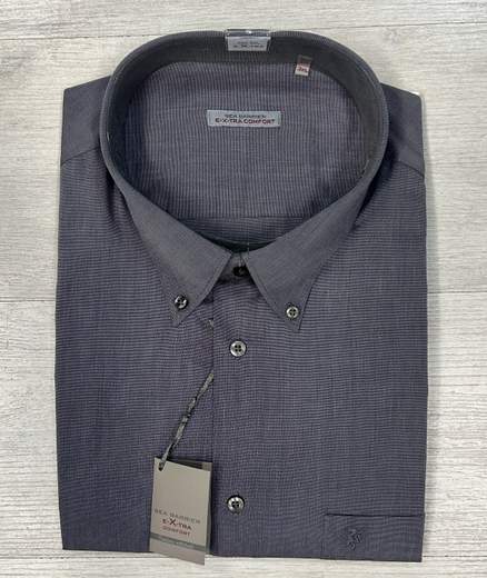 Camicia uomo taglie grandi Sea Barrier in cotone 100%-Manica lunga extra comfort