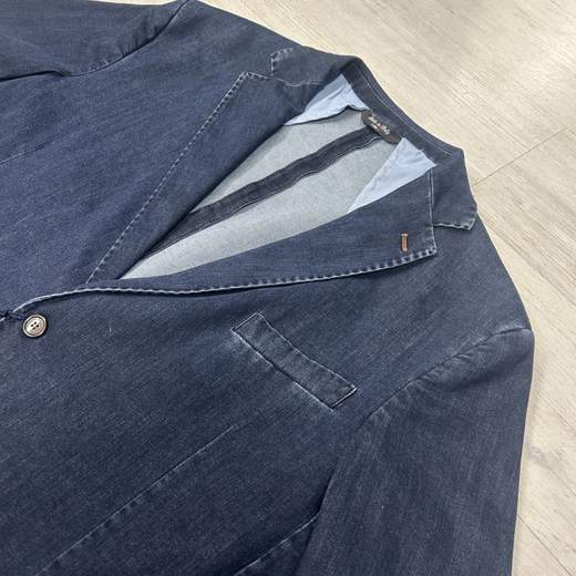 Giacca Maxfort in cotone elasticizzato effetto denim-taglie grandi