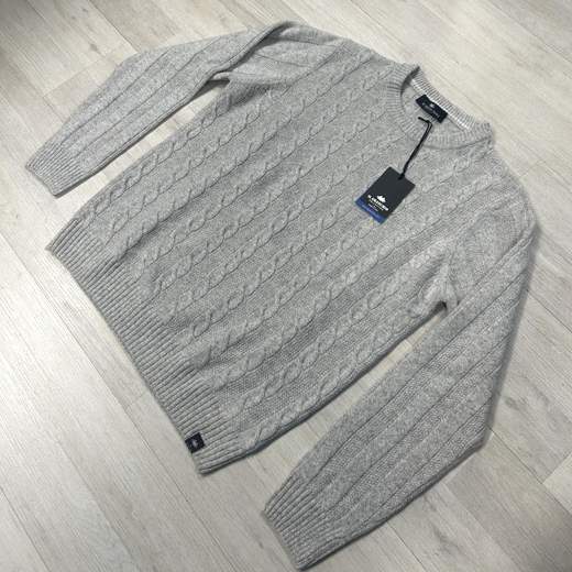 Maglione in Lana a treccia stile classico