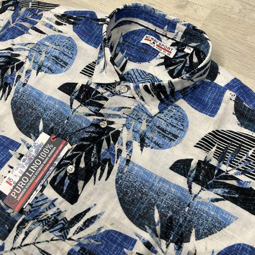 Camicia uomo in Lino 100% traspirante - Taglie grandi No Way Sport