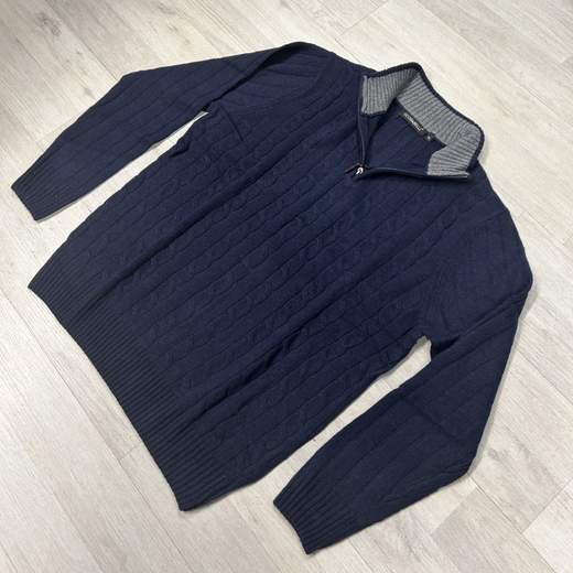Maglione uomo mezza zip in misto lana