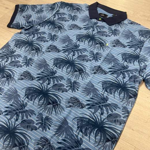 Polo uomo taglie grandi Ragman fantasia tropicale