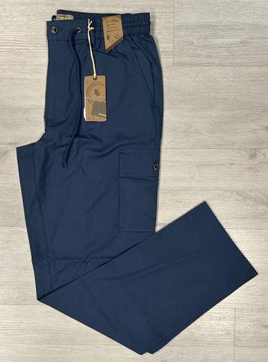 Pantaloni uomo cargo Sea Barrier in cotone con coulisse e tasconi