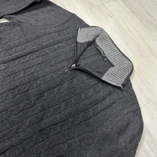 Maglione uomo mezza zip in misto lana