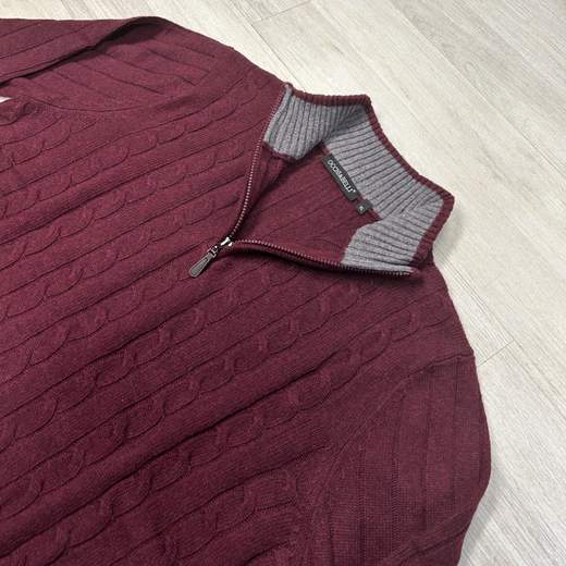 Maglione uomo mezza zip in misto lana