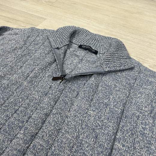 Maglione uomo mezza zip in misto lana
