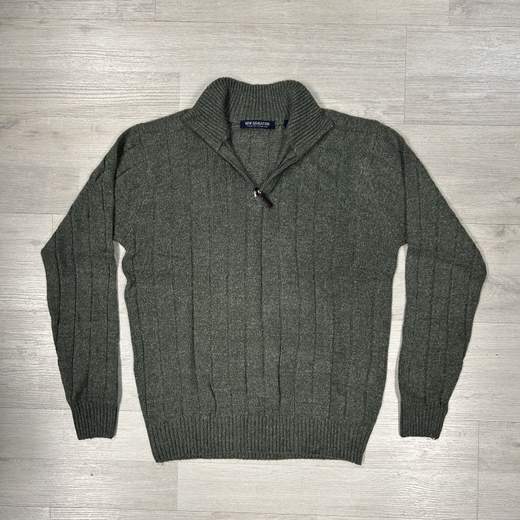 Maglione uomo mezza zip in misto lana