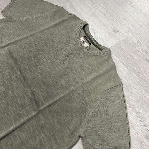 Maglia uomo a maniche corte Rekuait in cotone fiammato- Girocollo