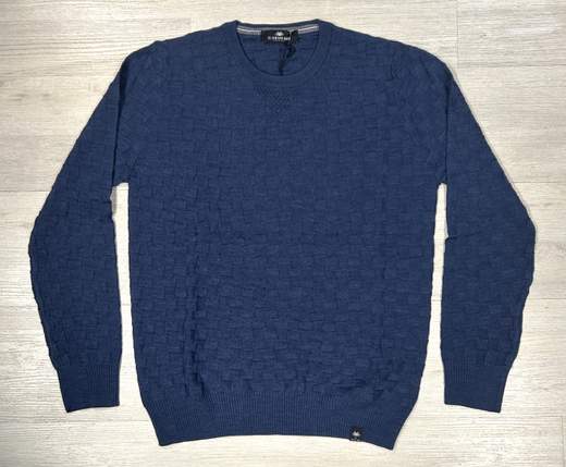 Maglione uomo Il Granchio invernale a girocollo con lavorazione a quadri