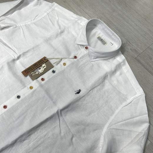 Camicia uomo 100% Lino leggera e traspirante - taglie grandi Club House Polo