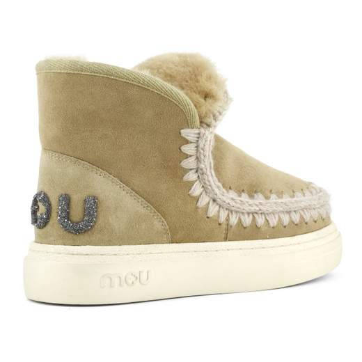 MOU MOU Eskimo Sneaker Bold Glitter Logo Ankle Boot