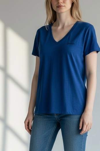 SUNDEK V-NECK T-SHIRT DONNA  -W967TELI800