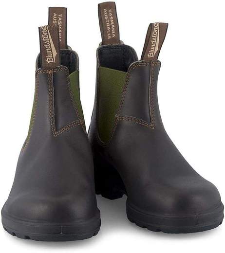BLUNDSTONE Stivaletti ORIGINALS BROWN LEATHER & OLIVE 519
