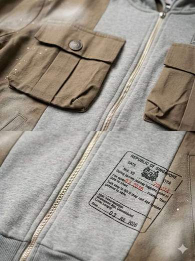 G2 FIRENZE FELPA   - INTARSI JACKET