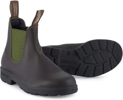 BLUNDSTONE Stivaletti ORIGINALS BROWN LEATHER & OLIVE 519