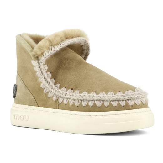 MOU MOU Eskimo Sneaker Bold Glitter Logo Ankle Boot
