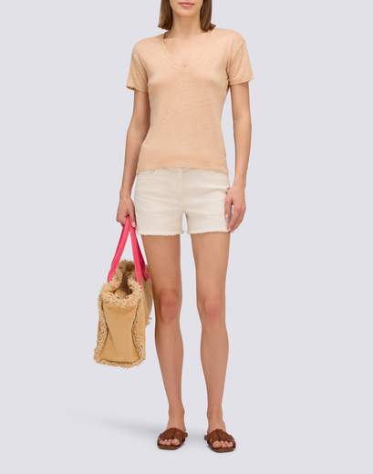 SUNDEK V-NECK T-SHIRT DONNA  -W967TELI800
