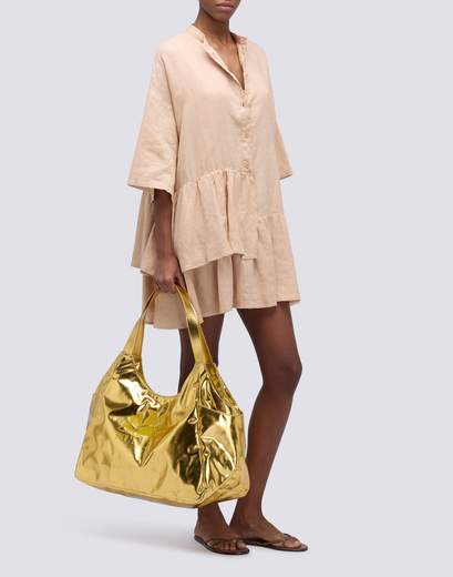 SUNDEK LAMINATED SHOPPER BAG WITH LOGO