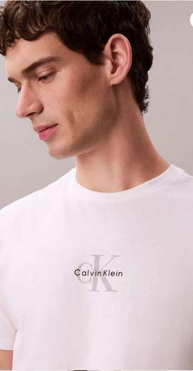 CALVIN KLEIN T-SHIRT  MICRO MONOLOG - LV04RB866G