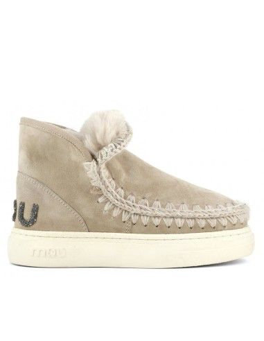 MOU MOU Eskimo Sneaker Bold Glitter Logo Ankle Boot