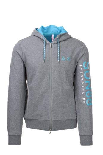 SUN 68 FELPA HOOD ZIP FLUO COTT. FL.