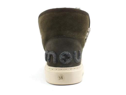 MOU MOU Eskimo Sneaker Bold Glitter Logo Ankle Boot