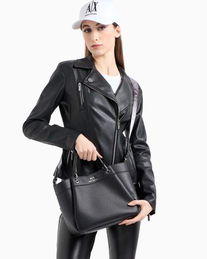 ARMANI EXCHANGE Borsa in ecopelle con dettaglio tracolla