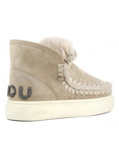 MOU MOU Eskimo Sneaker Bold Glitter Logo Ankle Boot