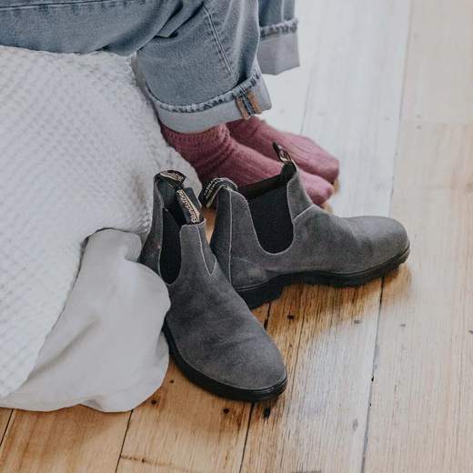 BLUNDSTONE Stivaletto  ORIGINALS STEEL GREY WAXED SUEDE 1910
