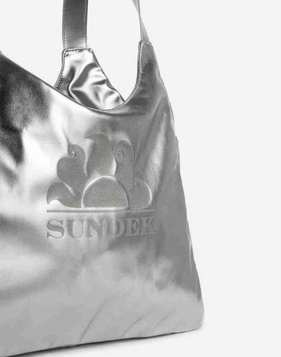 SUNDEK LAMINATED SHOPPER BAG WITH LOGO