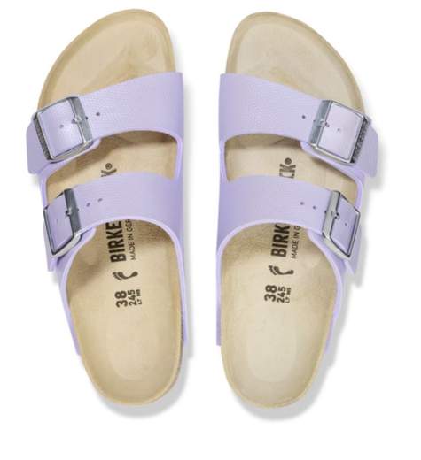 BIRKENSTOCK Ciabatta Arizona shiny lizard purple fog, Birko Flor