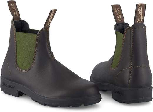 BLUNDSTONE Stivaletti ORIGINALS BROWN LEATHER & OLIVE 519