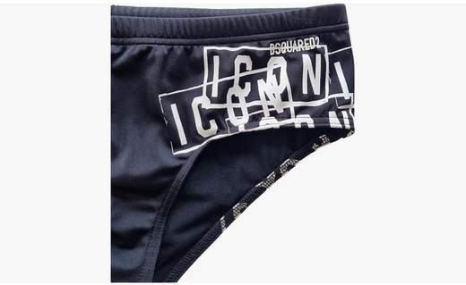 DSQUARED Slip mare con dettaglio logo