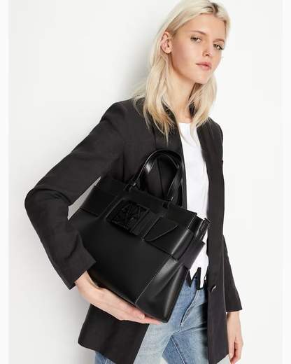ARMANI EXCHANGE Borsa a tracolla nera da donna in pelle sintetica