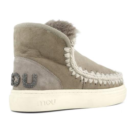 MOU MOU Eskimo Sneaker Bold Glitter Logo Ankle Boot