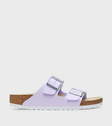 BIRKENSTOCK Ciabatta Arizona shiny lizard purple fog, Birko Flor